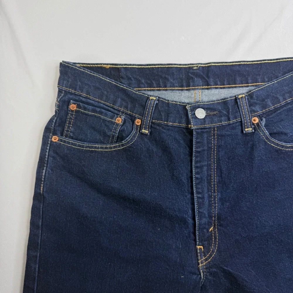 Levis 550 Relaxed Fit Tapered Leg Dark Indigo Jeans Mens 36x32 S40196